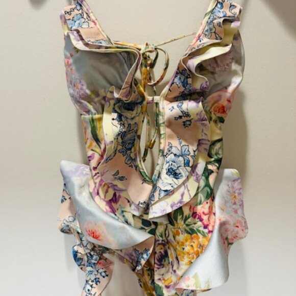 NWT ZIMMERMANN HALLIDAY WATERFALL FRILL One Piece Swimsuit - Picture 6 of 9